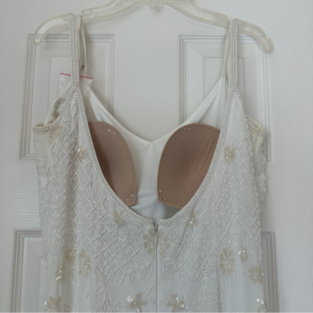 BHLDN White Lace Spaghetti-Strap Wedding Dress - Picture 8 of 16